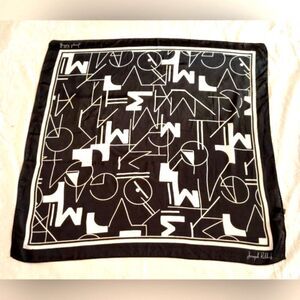 Joseph Ribkoff Abstract Black & White Scarf